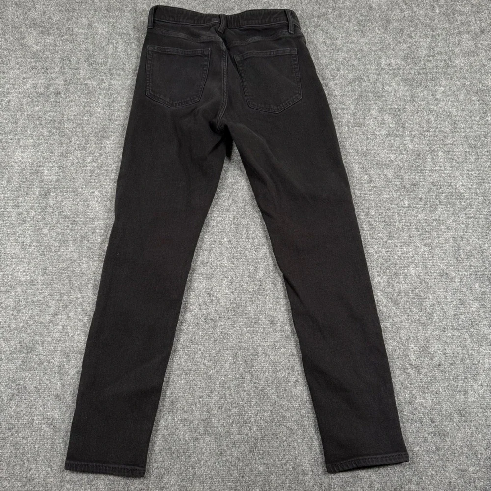 UNIQLO Jeans 27 x 30 Black Wash Slim Fit Straight‎ Leg Pants Waist Stretch Men's